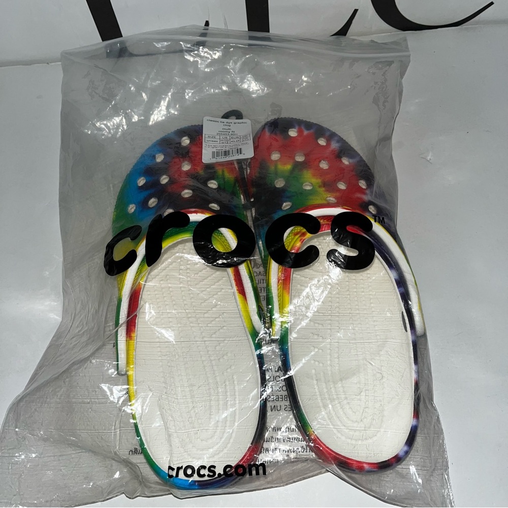 Crocs classic tie dye graphic clog size m10/w12